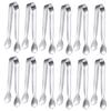 Fabricante de origen Juego de 12 piezas 304 Acero inoxidable Pinzas para azúcar Pinzas para hielo Transfronterizo 11cm Mini pinzas para hielo Pinzas para cubos de azúcar Pinzas de servicio