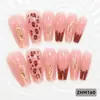 24 PIEZAS Colección de Arte para Uñas Bestseller Transfronterizo Navidad Halloween Flor Uñas Portátiles Ojo de Gato Halloween Piezas de Uñas Portátiles