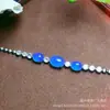 Pulsera de Moda Nueva con Incrustaciones de Calcedonia Rosa Hielo Chapada en Plata al por Mayor Ágata Blanca Versátil Pulsera de Jade Joyería Regalo