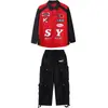 Roupa Infantil Moderna de Dança de Rua Roupa Hip-Hop Roupa Infantil Hiphop Roupa para Apresentação de Rua Roupa de Apresentação para Meninos Roupa de Dança para Meninas