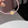 Shenzhen 999 Oro Puro Caricatura Manzana de la Paz Pulsera Tejida Rosa para Año del Zodiaco y Regalo del Día de San Valentín Venta al por Mayor
