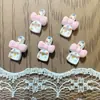 Nuevas Decoraciones de Uñas con Lazo Lindo de Dibujos Animados Hello Kitty Serie de Vajilla Pala Pequeña Accesorios para Uñas y Cabello Accesorios de Resina