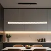 Lustre de restaurante, lustre ajustável minimalista moderno para mesa de ilha, novo modelo 2026, luminária linear de luxo italiano para mesa de jantar, ferro