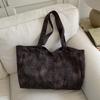 Bolso Grande de Leopardo para Mujer 2026 Nuevo Estilo Bolso de Hombro Versátil Estilo Relajado Bolso Tote para Estudiante Universitario