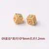 Acessórios para Joias DIY Estilo Étnico Pulseira Olho de Libélula Pulseira Contas Espaçadoras Vazadas Contas Cilindricas Turquesa Incrustada Areia Dourada Acessórios