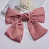 Pinza para el Cabello de Estilo Coreano Celebridad de Internet Estilo Elegante Satén Lazo Grande Pinza Superior Pinza Trasera Pinza de Primavera Princesa de Escape para Mujeres