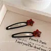 Presilha BB Estilo Coreano Retrô Cor Âmbar Flor Laço para Mulheres Mecha Solta da Testa Presilha Lateral Franja Grampo de Cabelo Acessórios de Cabelo