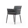 Mesa y Silla de Exterior Mesa y Silla de Mimbre para Patio de Ocio Silla Pequeña de Mimbre para Balcón Cafetería al Aire Libre Mesa y Silla de Comedor Mueble de Tres Piezas