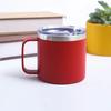 Caneca Simples Transfronteiriça 14oz Criativa para Escritório Aço Inoxidável 304 Copo Térmico Estilo Acampamento ao Ar Livre Caneca de Cerveja Portátil