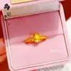 Anillo de Dios de la Fortuna Pequeño Chapado en Oro Más Vendido en Tiktok, Anillo Ajustable de Color Dorado, Alta Retención del Color, Exquisito y Versátil, Regalo para Novia