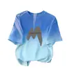 Camiseta Infantil de Manga Corta Degradada, Top Estampado de Moda de Verano para Niños, Ropa Moderna Suelta y Versátil Estilo Coreano para Niños Mayores