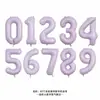 Globos de Número de Papel de Aluminio Grande 40 pulgadas Versión Americana Número 0-9 Crema Púrpura Globos Decoración para Fiesta de Cumpleaños de Niña Venta al por Mayor