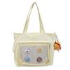 Bolso de hombro portátil de gran capacidad, informal, bonito, de estilo japonés, suave, para chicas, estudiantes, tutores y clases.