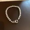 Pulseira de Rede Azul Dourada com Flor de Vidro Pérola Zircônia Brilhante Pulseira Elegante de Luxo Leve Joia de Mão Versátil da Moda