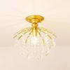 Pequeño Candelabro Estilo Americano Candelabro de Cristal para Pasillo Luz para Entrada Escaleras Vestidor Lámpara Creativa Pequeña de Techo