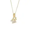 Cadena Elegante para Clavícula con Baño de Oro Real y Circonitas Microincrustadas para Mujer, Collar de Mariposa de Alta Gama Moldeador de Cintura, Exquisita Cadena de Cuello Versátil