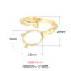 S925 Sterling Silver Anel Masculino e Feminino Vazio Titular Antigo Charme Anel de Bambu Titular Antigo Ouro Ágata Jade Prata Titular 6 * 8 7 * 9 * 11