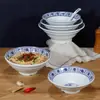 Tigela de ramen de carne de melamina tigela de plástico para sopa em pó de restaurante louça tipo porcelana restaurante de macarrão tigela de wonton malatang tigela grande comercial