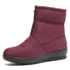 Botas de Nieve de Invierno para Mujer, Zapatos de Algodón Talla Grande, Impermeables, Forradas de Felpa, Engrosadas, Zapatos para Mamá, Botines para Personas de Mediana Edad y Mayores, Forradas de Felpa Transfronterizas, Cálidas