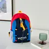 Mochila Infantil Novo Estilo Estilo Coreano Mochila com Cordão Colorida Contrastante para Meninos e Meninas Mochila de Grande Capacidade para Alunos do Ensino Fundamental e Bolsas Escolares de Jardim de Infância
