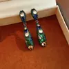 Brincos de Prata Vintage com Design de Gota d'Água em Zircônia, Brincos de Luxo Leve de Alta Qualidade, Acessórios de Orelha Exquisitos Retrô para Atacado
