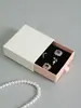 En Stock Caja de Joyería con Cajón Impreso Caja para Anillo Pulsera Collar Colgante Pendiente Plata Almacenamiento de Joyería Caja de Empaque Venta al por Mayor