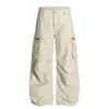 Calça Cargo Retro Americana Nova 2025 com Múltiplos Bolsos para Homens e Mulheres, Calça Casual Solta de Perna Larga Reta até o Chão