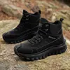 Novas Botas de Caminhada ao Ar Livre Outono e Inverno para Homens, Botas Táticas de Cano Alto com Solado Grosso, Sapatos de Trabalho Esportivos Confortáveis de Tamanho Grande