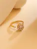 Anillo actriz estrella luna nuevo diseño sentido anillo abierto moda mujer alta gama sentido no se desvanece anillo ajustable