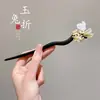 Nueva Horquilla de Lujo Estilo Chino Imitación Ébano con Borlas de Estilo Antiguo para Mujer, Adecuada para Cabello Grueso