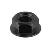 Porca sextavada com flange de aço inoxidável 304, zincada a preto, antiderrapante, com dentes externos m3m4m5m6m8m10m14m16