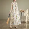 Nuevo vestido largo sin mangas de estilo resort costero con fruncido en la cintura para mujer, talla grande, adelgazante, para mujeres de talla grande, vestido largo con tiras para la playa