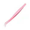 Pinzas para Pestañas Postizas sin Pegamento, Pinzas Doradas de Pluma, Herramientas de Belleza para Pestañas de Acero Inoxidable Recubierto de Alta Precisión, Pinzas para Uñas y Cejas