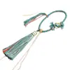 Cordón con Borla para Thangka Llavero DIY Colgante Wen Play Cuerda de Algodón Tejido de Xizang Cordón de Mano