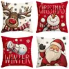 Comercio Exterior Transfronterizo Más Vendidos Fundas de Almohada Navideñas Personalizadas para Sofá de Sala de Estar, Cojines Decorativos Festivos para Dormitorio, Almohadas y Fundas de Almohada