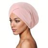 Aliexpress 2024 Novo Modelo Multicor Cor Sólida Costas Cruzadas Cobertura para Cabelo Elástico Base de Chapéu Boné em Estoque