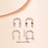 Joyería de Plata con Circonita Cruzada Europea y Americana para Nariz, Accesorios Populares de Lujo Ligero para Nariz en Amazon, Acero Inoxidable Venta al por Mayor de Comercio Exterior para Mujeres