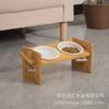 Suporte de Tigela de Madeira para Pets Transfronteiriço Vertical Ajustável Alimentador de Tigela de Comida para Pets Suporte de Tigela de Bambu para Gatos Mesa de Jantar para Cachorros