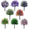 Bouquets de plástico de eucalipto y camelia de Amazon transfronterizos, flores artificiales, decoración del hogar, venta al por mayor de fábrica de flores artificiales