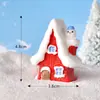 Caja de Regalo Navideña Nueva Paisaje Navideño en Miniatura Escena de Nieve Accesorios de Bola de Cristal Cerdo Navideño Rollo de Huevo Muñeco de Nieve Adornos de Resina
