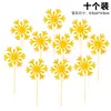 Cartão de floco de neve para bolo de aniversário inverno Natal glitter floco de neve plug-in para bolo acessórios de mesa de sobremesa para assar Pacote com 10
