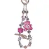 Oso Rosa que Calienta el Corazón con Diamantes Brillantes, Cadena Resistente para Teléfono Móvil, Nicho de Lujo Accesible, Correa Anti-Caída de Moda Exquisita y de Gama Alta