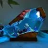 Lámpara de Noche de Resina de Pulpo y Tortuga Pareja Buceadores Exploran Mundo Submarino Decoración Única Regalo de Navidad