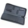 Kit de Tesouras de Fornecimento de Fábrica Tesouras de Barbeiro Bolsa de Couro Ferramentas de Metal Conjunto de Armazenamento de Tesouras de Cabeleireiro em Couro Preto
