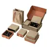 Expertos Industriales Eligen Textura de Polvo de Ladrillo Set de Cajas Anillo de Almacenamiento Pendientes Caja de Regalo para Joyería Caja de Embalaje para Joyería Mayoreo
