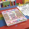 Póster para colorear de compra directa transfronteriza, libro para colorear con temática de dulces, libro de dibujo para niños, colorear divertido de buscar y rellenar, garabateo creativo