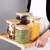 Frasco de vidrio borosilicatado al por mayor frasco transparente sellado almacenamiento de té para el hogar almacenamiento de dulces bocadillos granos frasco