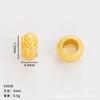 Antigo mudo ouro grande buraco flor de pêssego lingote sorte saco frisado coração de pêssego dos desenhos animados diy pulseira colar frisado acessórios atacado