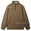 Sudadera Holgada de Media Cremallera a la Moda para Mujer Estilo Coreano Otoño e Invierno Chaqueta con Cremallera Sudadera de Algodón con Cuello Medio Alto para Mujer