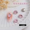 Pink fundo pontiagudo nail art em forma especial diamante cristal vidro luz rosa torto coração machado pêssego pêssego pilha diamante unha broca joias atacado